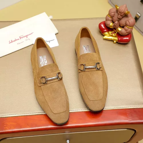 Cheap Salvatore Ferragamo Leather Shoes For Men #1347529 Replica Wholesale [$108.00 USD] [ITEM#1347529] on Replica Salvatore Ferragamo Leather Shoes