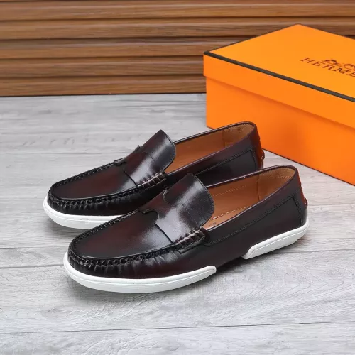 Cheap Hermes Leather Shoes For Men #1347877 Replica Wholesale [$96.00 USD] [ITEM#1347877] on Replica Hermes Leather Shoes