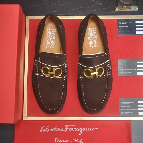 Cheap Salvatore Ferragamo Leather Shoes For Men #1347968 Replica Wholesale [$85.00 USD] [ITEM#1347968] on Replica Salvatore Ferragamo Leather Shoes