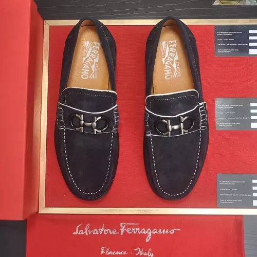 Cheap Salvatore Ferragamo Leather Shoes For Men #1347973 Replica Wholesale [$85.00 USD] [ITEM#1347973] on Replica Salvatore Ferragamo Leather Shoes