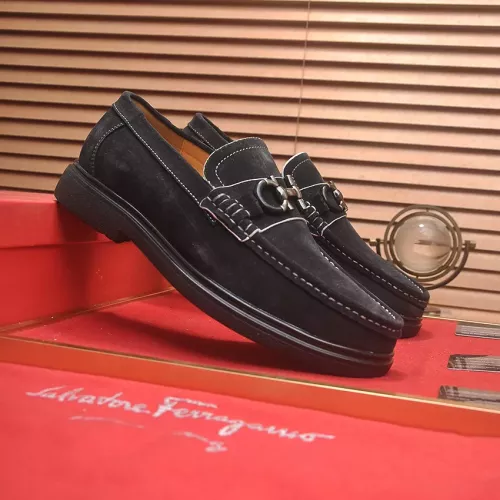 Cheap Salvatore Ferragamo Leather Shoes For Men #1347974 Replica Wholesale [$85.00 USD] [ITEM#1347974] on Replica Salvatore Ferragamo Leather Shoes