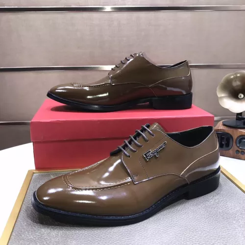 Cheap Salvatore Ferragamo Leather Shoes For Men #1348006 Replica Wholesale [$92.00 USD] [ITEM#1348006] on Replica Salvatore Ferragamo Leather Shoes