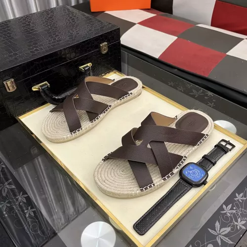 Cheap Hermes Slippers For Men #1348352 Replica Wholesale [$64.00 USD] [ITEM#1348352] on Replica Hermes Slippers