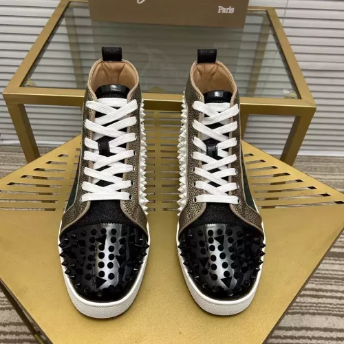 Cheap Christian Louboutin High Top Shoes For Men #1348431 Replica Wholesale [$98.00 USD] [ITEM#1348431] on Replica Christian Louboutin High Top Shoes