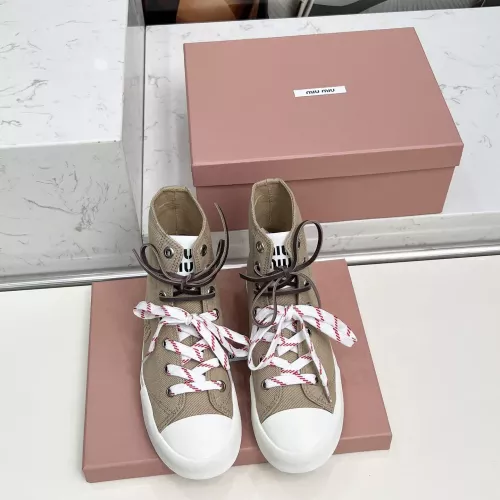 Cheap MIU MIU High Tops Shoes For Women #1348501 Replica Wholesale [$96.00 USD] [ITEM#1348501] on Replica MIU MIU High Tops Shoes