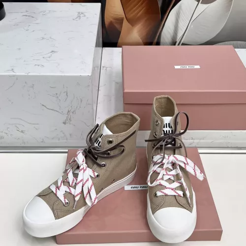 Cheap MIU MIU High Tops Shoes For Women #1348501 Replica Wholesale [$96.00 USD] [ITEM#1348501] on Replica MIU MIU High Tops Shoes