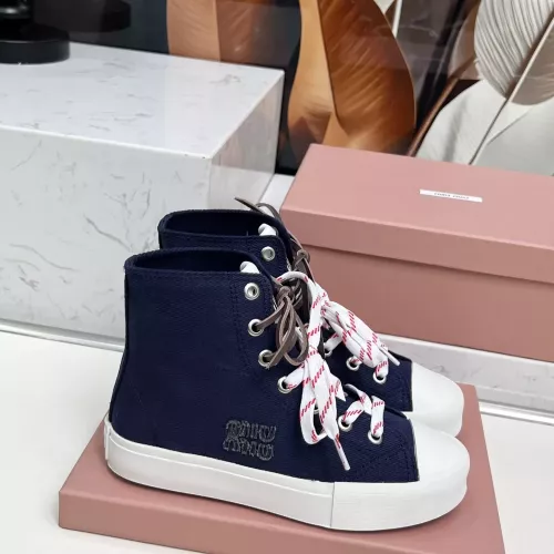 Cheap MIU MIU High Tops Shoes For Women #1348502 Replica Wholesale [$96.00 USD] [ITEM#1348502] on Replica MIU MIU High Tops Shoes