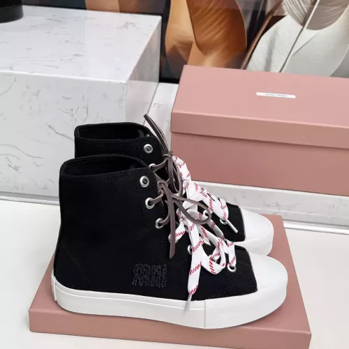 Cheap MIU MIU High Tops Shoes For Women #1348503 Replica Wholesale [$96.00 USD] [ITEM#1348503] on Replica MIU MIU High Tops Shoes