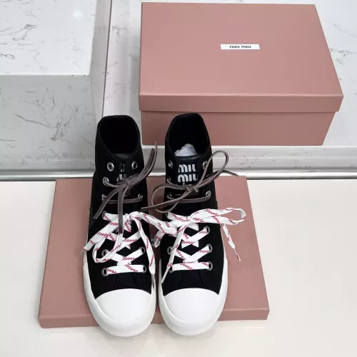 Cheap MIU MIU High Tops Shoes For Women #1348503 Replica Wholesale [$96.00 USD] [ITEM#1348503] on Replica MIU MIU High Tops Shoes