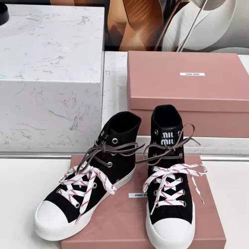 Cheap MIU MIU High Tops Shoes For Women #1348503 Replica Wholesale [$96.00 USD] [ITEM#1348503] on Replica MIU MIU High Tops Shoes