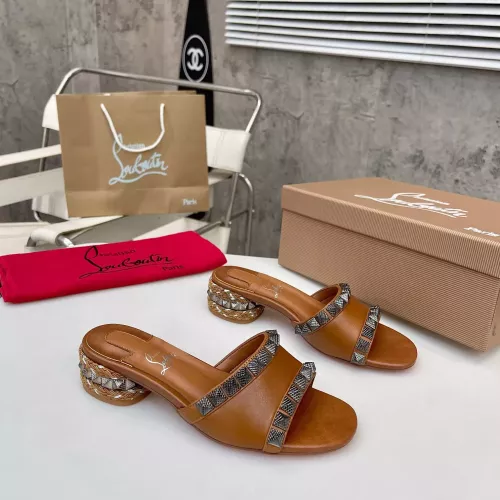 Cheap Christian Louboutin CL Slippers For Women #1348508 Replica Wholesale [$98.00 USD] [ITEM#1348508] on Replica Christian Louboutin CL Slippers
