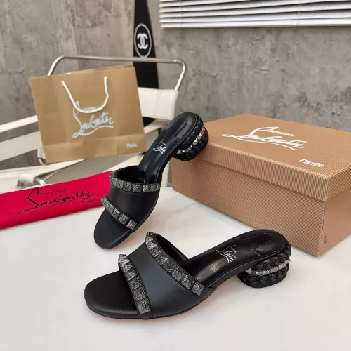 Cheap Christian Louboutin CL Slippers For Women #1348509 Replica Wholesale [$98.00 USD] [ITEM#1348509] on Replica Christian Louboutin CL Slippers