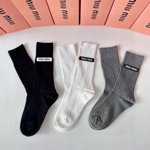 Cheap MIU MIU Socks #1349592 Replica Wholesale [$32.00 USD] [ITEM#1349592] on Replica MIU MIU Socks