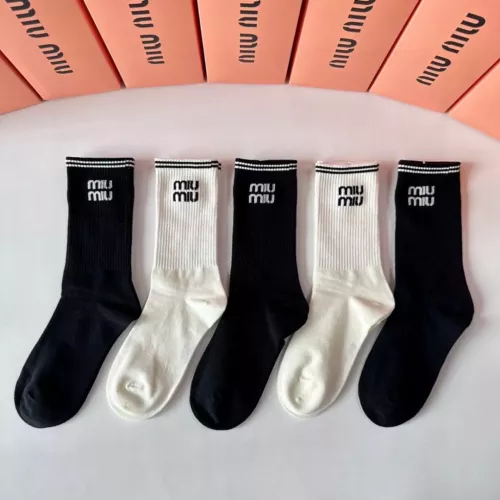 Cheap MIU MIU Socks #1349594 Replica Wholesale [$29.00 USD] [ITEM#1349594] on Replica MIU MIU Socks