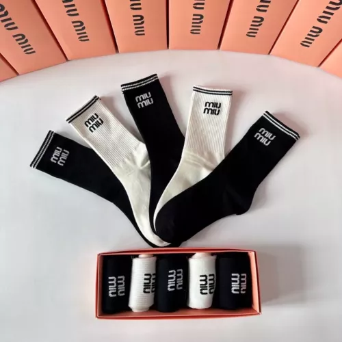 Cheap MIU MIU Socks #1349594 Replica Wholesale [$29.00 USD] [ITEM#1349594] on Replica MIU MIU Socks