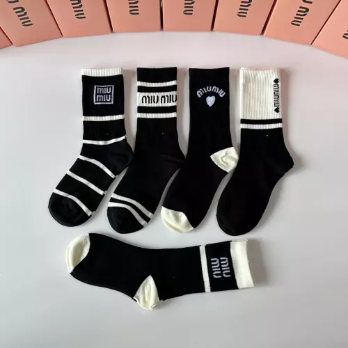 Cheap MIU MIU Socks #1349595 Replica Wholesale [$29.00 USD] [ITEM#1349595] on Replica MIU MIU Socks
