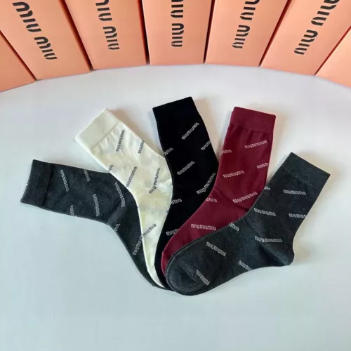 Cheap MIU MIU Socks #1349596 Replica Wholesale [$29.00 USD] [ITEM#1349596] on Replica MIU MIU Socks