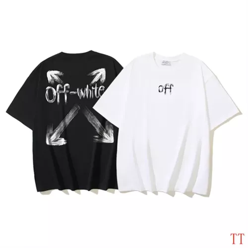 Cheap Off-White T-Shirts Short Sleeved For Unisex #1350344 Replica Wholesale [$32.00 USD] [ITEM#1350344] on Replica Off-White T-Shirts