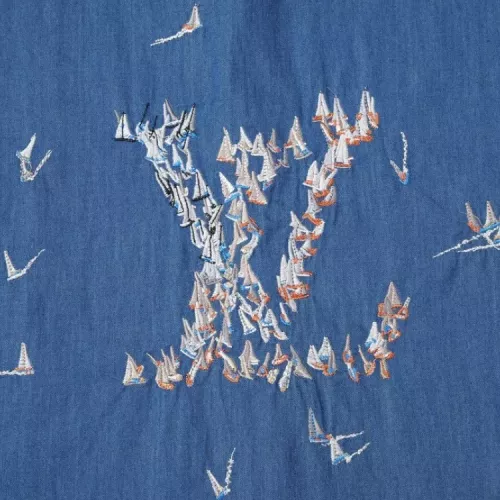 Cheap Louis Vuitton LV Shirts Short Sleeved For Unisex #1350417 Replica Wholesale [$56.00 USD] [ITEM#1350417] on Replica Louis Vuitton LV Shirts