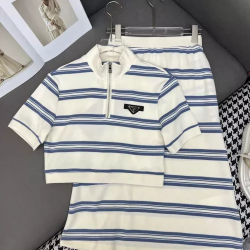 Prada Tracksuits Short Sleeved For Women #1350854