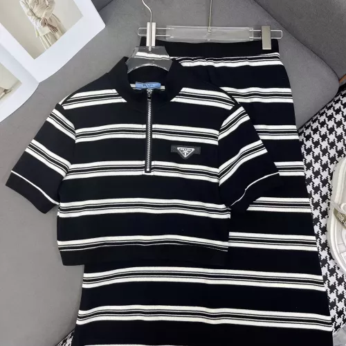 Prada Tracksuits Short Sleeved For Women #1350855