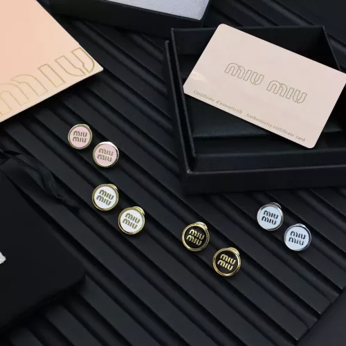 Cheap MIU MIU Earrings For Women #1350881 Replica Wholesale [$27.00 USD] [ITEM#1350881] on Replica MIU MIU Earrings