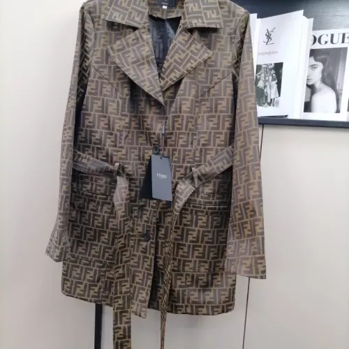 Cheap Fendi Coat Long Sleeved For Women #1351036 Replica Wholesale [$105.00 USD] [ITEM#1351036] on Replica Fendi Coat
