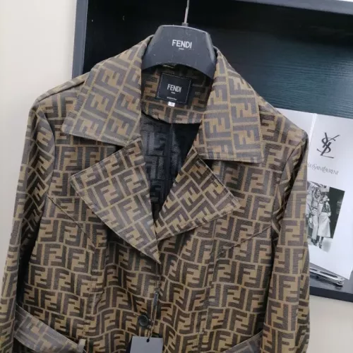 Cheap Fendi Coat Long Sleeved For Women #1351036 Replica Wholesale [$105.00 USD] [ITEM#1351036] on Replica Fendi Coat