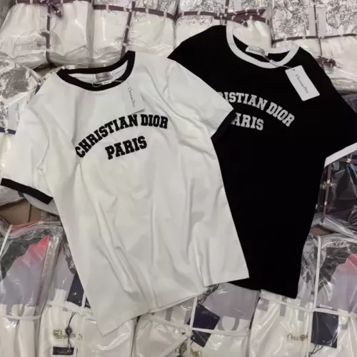 Cheap Christian Dior T-Shirts Short Sleeved For Women #1351045 Replica Wholesale [$48.00 USD] [ITEM#1351045] on Replica Christian Dior T-Shirts