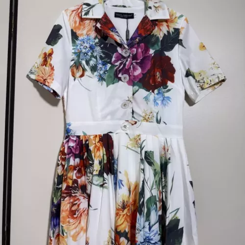 Cheap Dolce &amp; Gabbana Dresses Short Sleeved For Women #1351227 Replica Wholesale [$112.00 USD] [ITEM#1351227] on Replica Dolce &amp; Gabbana Dresses