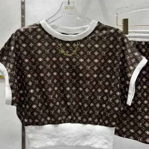 Cheap Louis Vuitton LV Tracksuits Short Sleeved For Women #1351273 Replica Wholesale [$80.00 USD] [ITEM#1351273] on Replica Louis Vuitton LV Tracksuits