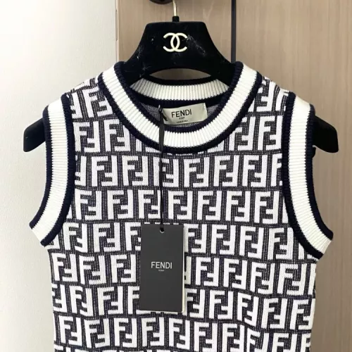 Cheap Fendi Dresses Sleeveless For Women #1351419 Replica Wholesale [$98.00 USD] [ITEM#1351419] on Replica Fendi Dresses