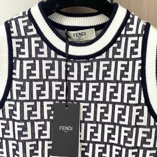 Cheap Fendi Dresses Sleeveless For Women #1351419 Replica Wholesale [$98.00 USD] [ITEM#1351419] on Replica Fendi Dresses