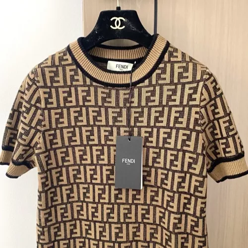 Cheap Fendi Dresses Short Sleeved For Women #1351420 Replica Wholesale [$100.00 USD] [ITEM#1351420] on Replica Fendi Dresses