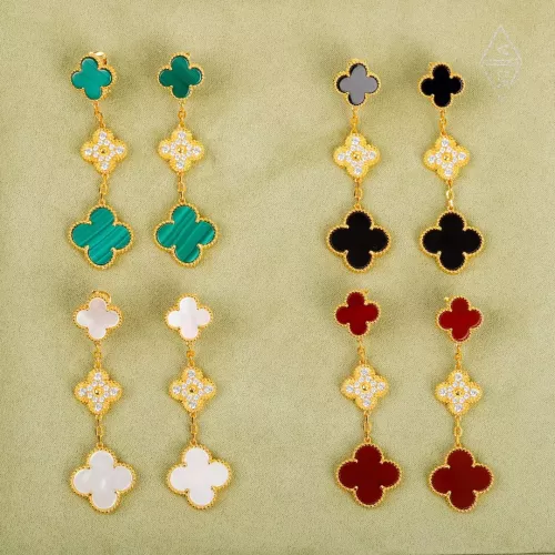 Cheap Van Cleef &amp; Arpels Earrings For Women #1351874 Replica Wholesale [$38.00 USD] [ITEM#1351874] on Replica Van Cleef &amp; Arpels Earrings