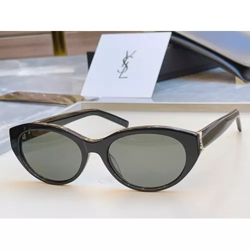 Yves Saint Laurent YSL AAA Quality Sunglasses In Gold #1352811