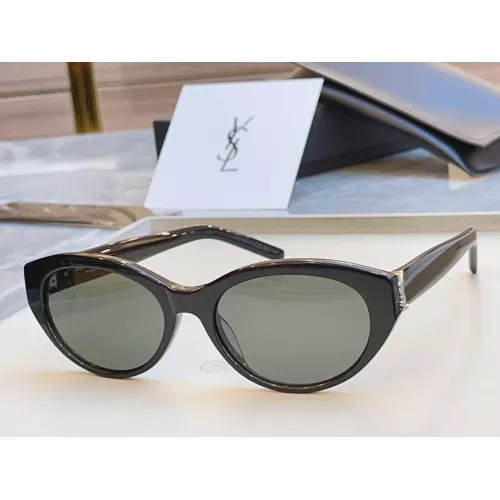 Yves Saint Laurent YSL AAA Quality Sunglasses In Silver #1352812
