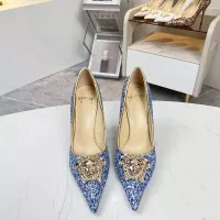 Cheap Versace High-Heeled Shoes For Women #1341725 Replica Wholesale [$82.00 USD] [ITEM#1341725] on Replica Versace High-Heeled Shoes