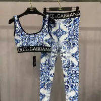 Cheap Dolce &amp; Gabbana D&amp;G Yoga Tracksuits Sleeveless For Women #1341778 Replica Wholesale [$40.00 USD] [ITEM#1341778] on Replica Dolce &amp; Gabbana D&amp;G Tracksuits