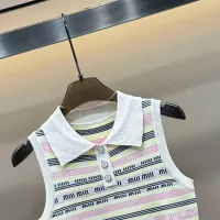 Cheap MIU MIU Dresses Sleeveless For Women #1342001 Replica Wholesale [$68.00 USD] [ITEM#1342001] on Replica MIU MIU Dresses