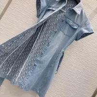 Cheap Christian Dior Dresses Short Sleeved For Women #1342014 Replica Wholesale [$88.00 USD] [ITEM#1342014] on Replica Christian Dior Dresses