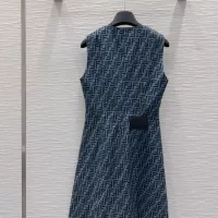 Cheap Fendi Dresses Sleeveless For Women #1342031 Replica Wholesale [$98.00 USD] [ITEM#1342031] on Replica Fendi Dresses