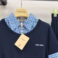 Cheap MIU MIU Tracksuits Short Sleeved For Women #1342249 Replica Wholesale [$160.00 USD] [ITEM#1342249] on Replica MIU MIU Tracksuits