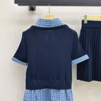 Cheap MIU MIU Tracksuits Short Sleeved For Women #1342249 Replica Wholesale [$160.00 USD] [ITEM#1342249] on Replica MIU MIU Tracksuits