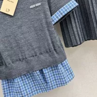 Cheap MIU MIU Tracksuits Short Sleeved For Women #1342250 Replica Wholesale [$160.00 USD] [ITEM#1342250] on Replica MIU MIU Tracksuits