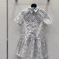Cheap Louis Vuitton LV Dresses Short Sleeved For Women #1342276 Replica Wholesale [$118.00 USD] [ITEM#1342276] on Replica Louis Vuitton LV Dresses