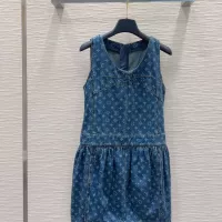 Cheap Louis Vuitton LV Dresses Sleeveless For Women #1342279 Replica Wholesale [$125.00 USD] [ITEM#1342279] on Replica Louis Vuitton LV Dresses