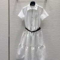 Cheap Louis Vuitton LV Dresses Short Sleeved For Women #1342287 Replica Wholesale [$150.00 USD] [ITEM#1342287] on Replica Louis Vuitton LV Dresses