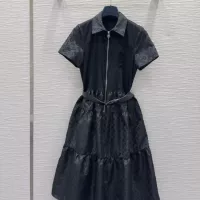 Cheap Louis Vuitton LV Dresses Short Sleeved For Women #1342288 Replica Wholesale [$150.00 USD] [ITEM#1342288] on Replica Louis Vuitton LV Dresses