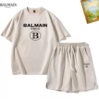Cheap Balmain Tracksuits Short Sleeved For Men #1342440 Replica Wholesale [$48.00 USD] [ITEM#1342440] on Replica Balmain Tracksuits